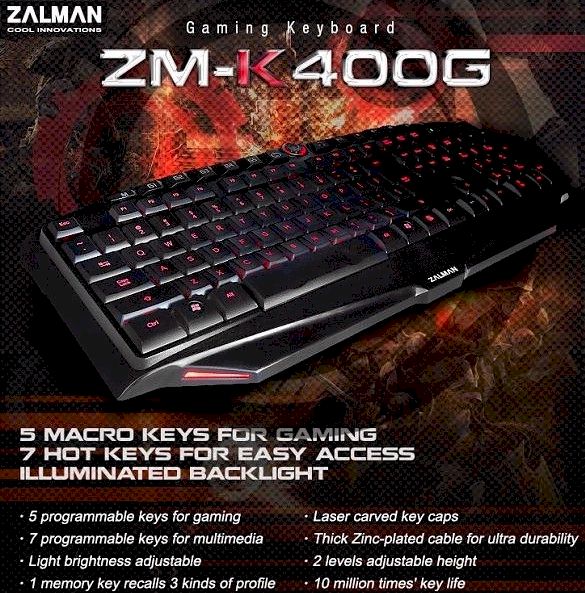 Zalman ZM-K400G gaming keyboard
