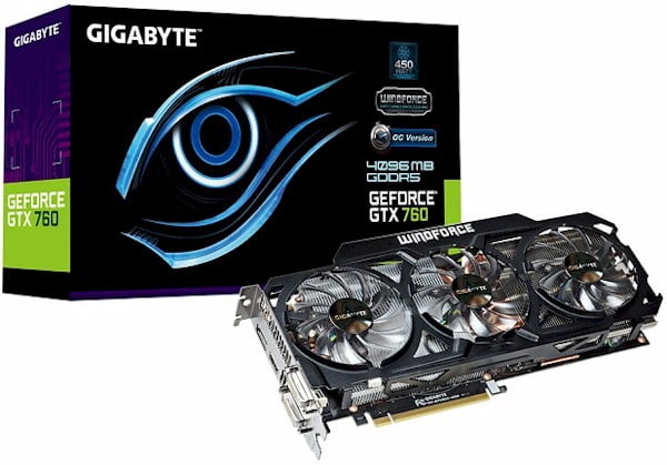 Gigabyte nVidia GeForce GTX760 4GB GDDR5 OC Graphics Card
