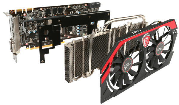 MSI GeForce GTX750 TI twin frozr cooling