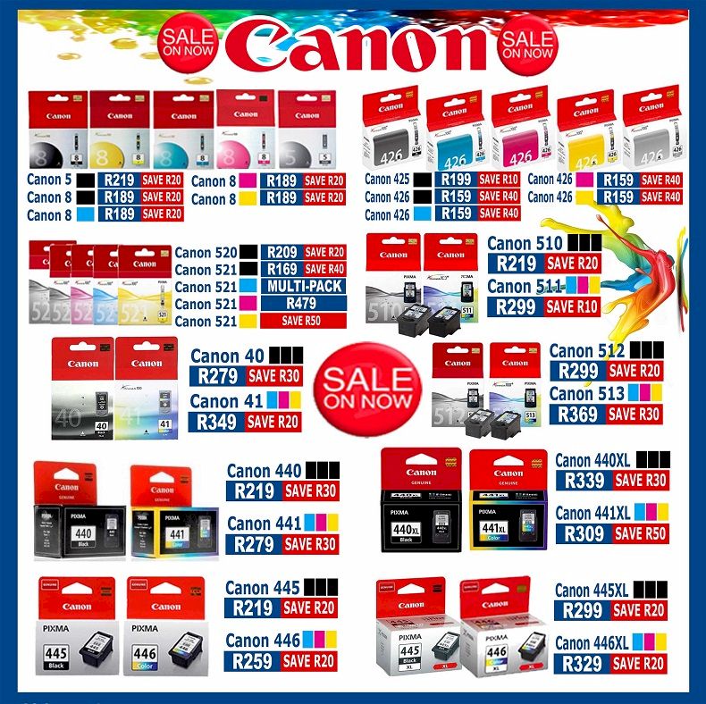 Canon original ink cartridges specials