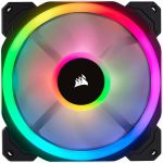 FA-140CLLRX2+CH #2. Corsair 140mm Dual Light Loop RGB LED PWM 2 Fan Pack with Lighting Node PRO