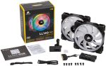 FA-140CLLRX2+CH #3. Corsair 140mm Dual Light Loop RGB LED PWM 2 Fan Pack with Lighting Node PRO