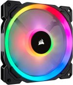 FA-140CLLRX2+CH #6. Corsair 140mm Dual Light Loop RGB LED PWM 2 Fan Pack with Lighting Node PRO