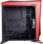 CH-CORB #10. Corsair Carbide Series SPEC-OMEGA Tempered Glass Mid-tower - Red/Black Desktop ATX Chassis