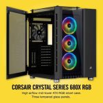 CH-C680XR-TGK #2. Corsair Crystal Series 680X RGB Black Tempered Glass ATX Mid-Tower Smart Desktop Chassis