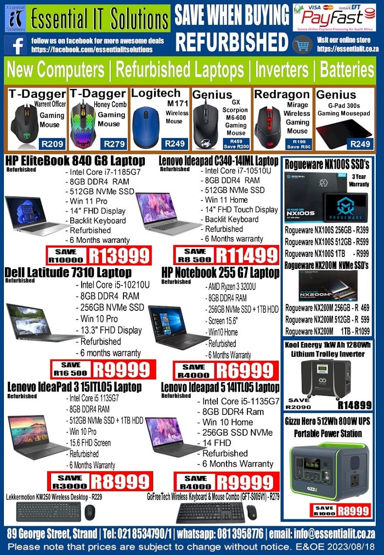 Essential IT Solutions August 2023 sale