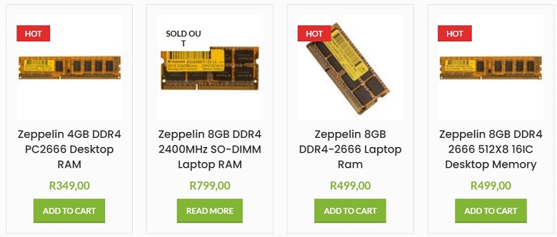 Zeppelin computer memory modules