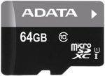 SD-64GACXU #1. Adata Premier 64GB microSDXC Card With Adapter - UHS-I Class 10