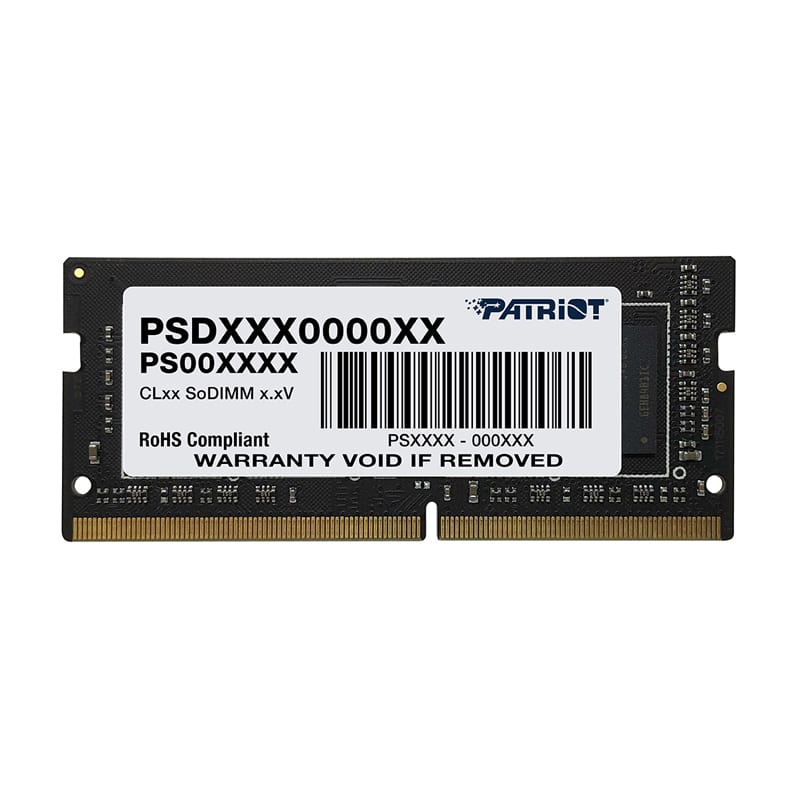 siproduct-393190-245553-2bc2fbde4fcbc7763043325493a28934694e54c0 PSD48G266681S_wr_01.jpg. Patriot Signature Line DDR4 8GB 2666MHz SODIMM