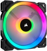 FA-120CLLRX3+CH #2. Corsair 120mm Dual Light Loop RGB LED PWM 3 Fan Pack with Lighting Node PRO
