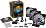 FA-120CLLRX3+CH #4. Corsair 120mm Dual Light Loop RGB LED PWM 3 Fan Pack with Lighting Node PRO