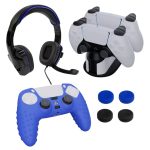 Sparkfox PlayStation 5 Combo Gamer Pack with Heads. Sparkfox PlayStation 5 Combo Gamer Pack with Headset|Grip Pack|Controller Skin|Charging Dock