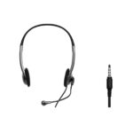 901603.jpg. Port Stereo Headset with Mic with 1.2m Cable|1 x 3.5mm|Volume Controller - Black