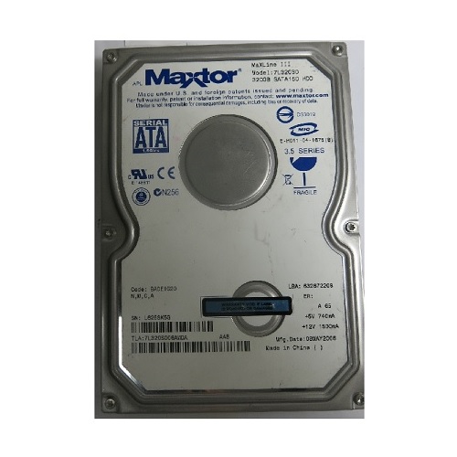 siproduct-721763-493096-b49acf6e2a17c5c296fa8f6785d9cde0e98d36bd 7L320S0.jpg. 320GB Maxtor 3.5" SATA 7200rpm 2MB Desktop HD