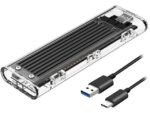 TCM2F3BKBP.jpg. ORICO M.2, SATA SSD External Enclosure, Tool-Free, USB 3.1, Type-C Adapter, Support NGFF(SATA Based) M.2 (2280 2260 2242 2230) SSD Enclosure Adapter