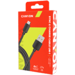 211029060307832257.jpg. CANYON UM-1, Micro USB cable, 1M, Black, 15*8.2*1000mm, 0.018kg