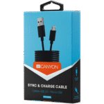 200120150013719473.jpg. CANYON UM-1, Micro USB cable, 1M, Black, 15*8.2*1000mm, 0.018kg