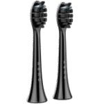 ADBTH4-6. AENO Replacement toothbrush heads, Black, Dupont bristles, 2pcs in set (for