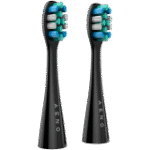 ADBTH2-1. AENO Replacement toothbrush heads, Black, Dupont bristles, 2pcs in set (for