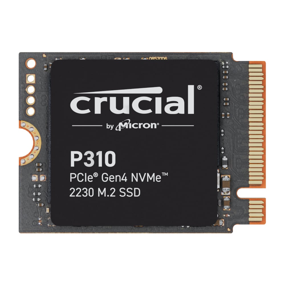 siproduct-766412-541739-ed78f8922de905aadde562f0e0e8734941917f4d CT1000P310SSD2_wr_01a.jpg. Crucial P310 1TB Gen4 M.2 2230 NVMe 3D NAND SSD