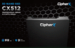 CX512GBNX100S.jpg. 512GB CipherX, CX512 PRO 2.5", 3D NAND TLC, NANDXtend ECC Data Protect, SLC Caching, SATA-6Gbps (TCG and AES Encryption support) SSD