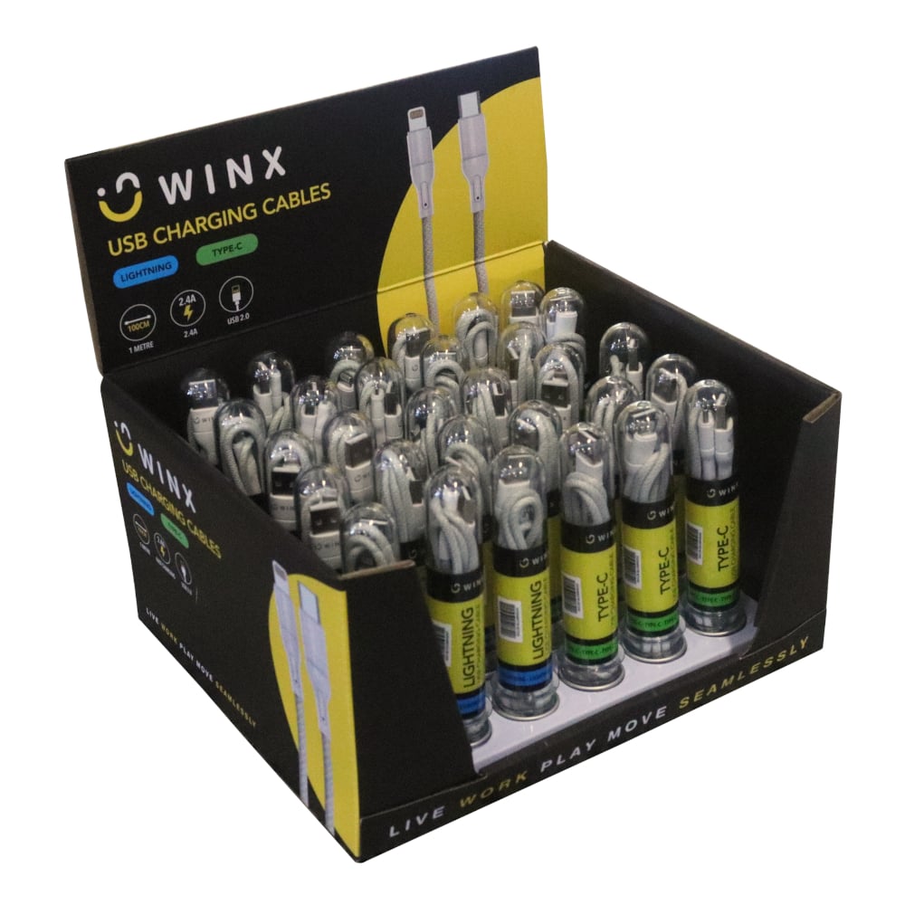 siproduct-768563-549339-b9c497fe1ad582bc03936feeb06a27d0cf1a43e2 WX-CB103CLSET_wr_01.jpg. WINX USB to Type-C|Lightning Charging Cables