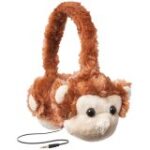 ETAUDFMNKY. Animalz Furry Retractable Volume Limiting Over-the-Ear Headphones - Monkey