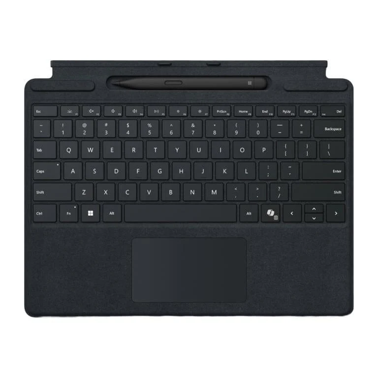 siproduct-775743-576409-a950351062373ba82c61caa8a073e0000833dfe9 8X8-00153_default.png. Microsoft Surface Pro Type Cover with Slim Pen 2 Black