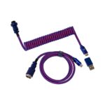 4895248821700_CAB-1-1.jpg. Keychron Premium Coiled Aviator USB Cable | Type-C + USB-A Adapter | Detachable Aviator Connector | 108 cm