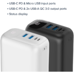 230309075203004730.jpg. CANYON PB - 301, Power bank 30000mAh Li-poly battery, Input Micro: DC5V/2A,