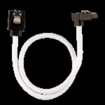 66558463_4510624793.png. Corsair Premium Sleeved SATA Data Cable Set with 90° Connectors; White; 30cm