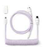 CAB-17 #2. Keychron Coiled Aviator Custom USB Cable | Straight - Light Purple