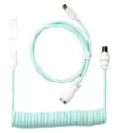 CAB-18 #4. Keychron Coiled Aviator Custom USB Cable | Straight | Mint Green