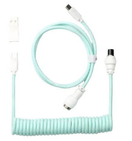 siproduct-753531-594809-24b67e9055c9627f2aa70ec48932da79fd08554d CAB-18 #4. Keychron Coiled Aviator Custom USB Cable | Straight | Mint Green