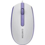CNE-CMS10WL #9. Canyon M-10 Wired Optical Mouse - White Lavender