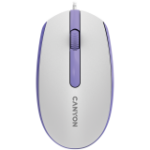 CNE-CMS10WL. Canyon M-10 Wired Optical Mouse - White Lavender