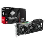 RX9070XTSTEELLEGENDDARK16_ASROCK-RADEON-RX9070-XT-. ASRock Radeon RX 9070 XT Steel Legend Dark 16GB OC GDDR7 Graphics Card
