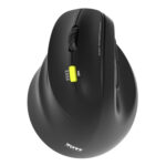 910008_PORT-MOUSE-ERGO-RECHARGEABLE-BT-LEFT_wr_09.. Port Connect Ergo Shape Rechargeable Wireless Mouse - Black